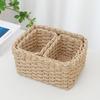 3pc/set Handmade Woven Storage Basket Household Bedroom Living Room Sundries Box Cosmetics Jewelry Organizer Office Storage Box