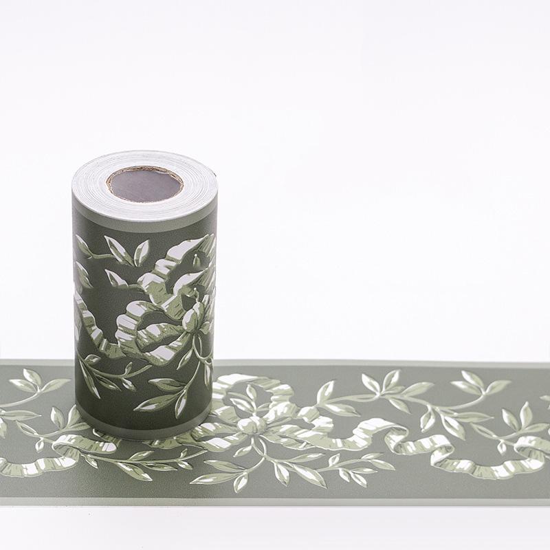 

10 м рулон цветочной наклейки на стену, бумажная граница, наклейка для спальни, домашний декор, фреска