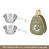 Qiwei 304 Stainless Steel Camping Sierra Bowl with Foldable Utensils Set