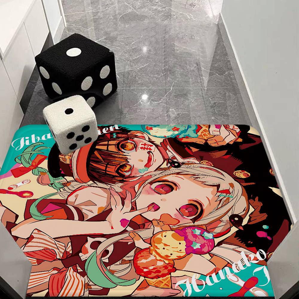 Anime Jibaku Shounen Hanako-kun Entrance Door Mat Nordic Style Bedroom Living Room Doormat Home Balcony Anti-Slip Modern