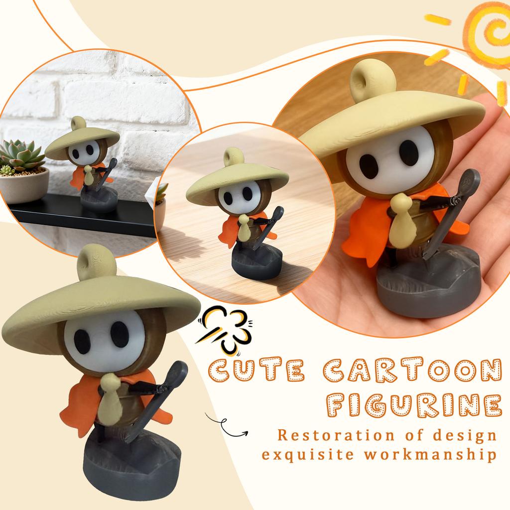 Universal 3.9 Inch Cartoon Figurine, Suitable For Home Décor, Car Dashboard Decoration, Cute Collectibles, Or Gaming Character Statues. Available