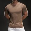 Sommer Amerikanischer Stil Lässig Kurzarm T-Shirt Mode Sportlich Slim Elastisch Fitness Outdoor Rundhals T-Shirt