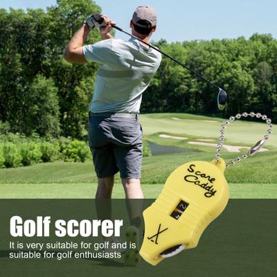 Golf Score Counter Mini Score Tracker Tragbares 2-stelliges Schlagzählwerkzeug Clicker Keychain Outdoor Golf Sports Anzeigetafel