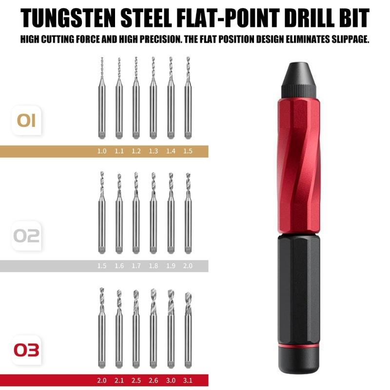 Precisions Double Bearing Hand Drill Tool For Model Making With Antislip Design And Strong Steel Bits