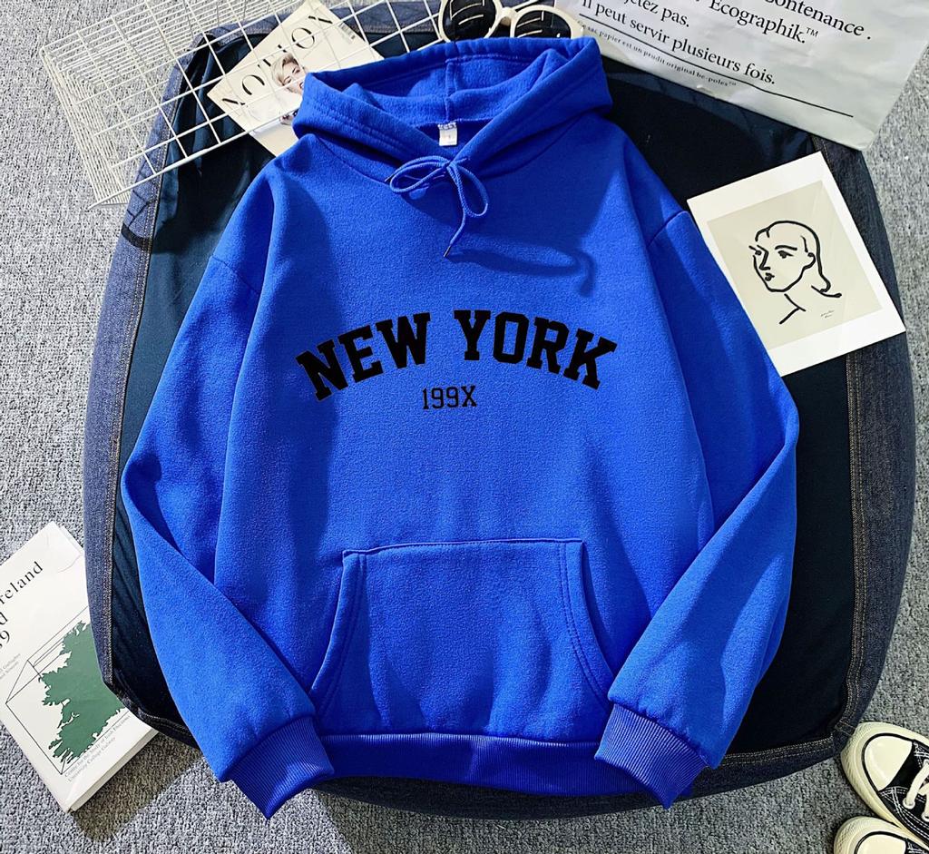 European and American new men's and women's clothing autumn and winter couples loose top fleece hoodie sweater