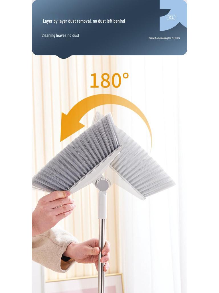 Home Broom & Dustpan Set with Comb Teeth - Perfect for Living Room Floor Cleaning