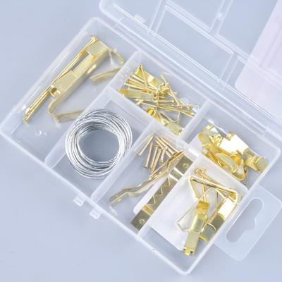 47Pcs Frame Hook, Picture Hanging Hook, Wall Photo Hanging Hook Kit