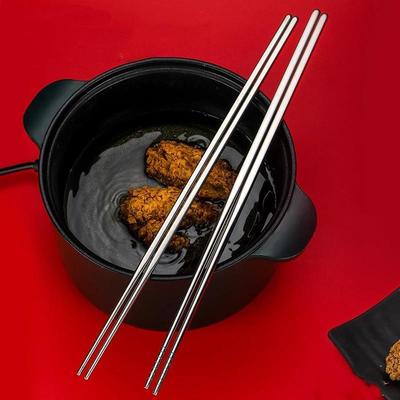 Bacchette Lunghe in Acciaio Inossidabile Resistenti alle Alte Temperature Estese per Frittura Commerciali Resistenti al Calore per Hot Pot