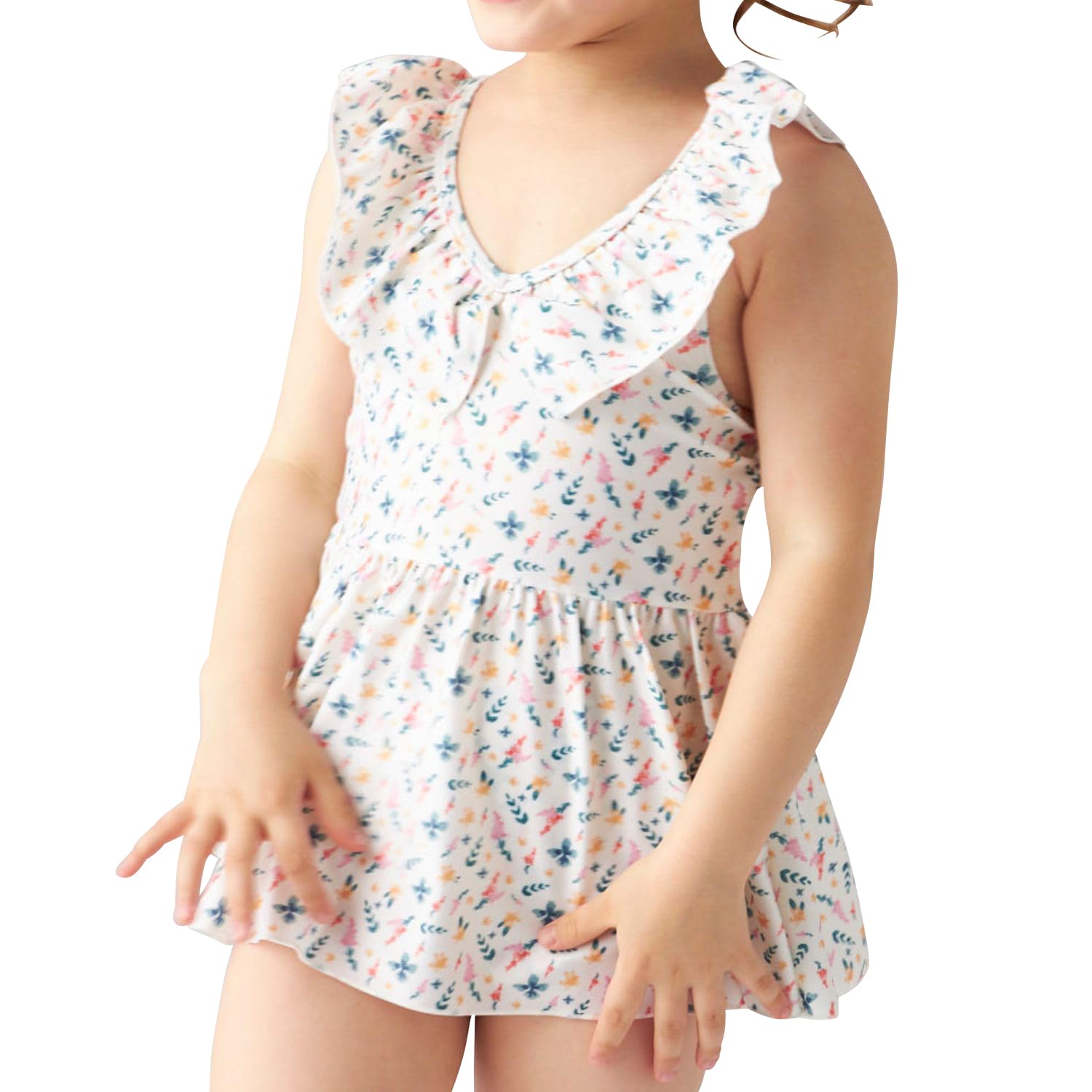 

Marie Claire MC ENFANTS Ruffle Collar One-Piece Swimsuit for Toddlers, Size 125701 OWT 130