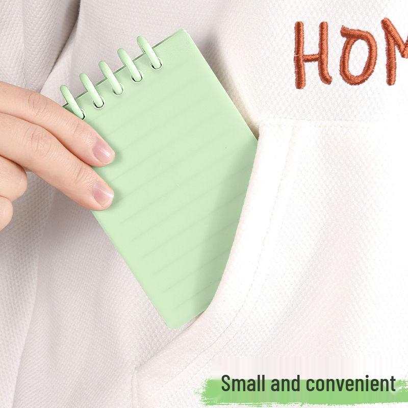 A7 Przezroczysty Minimalistyczny Notatnik Kieszonkowy na Słownictwo - Linia Pozioma, Przenośny i W Podróży