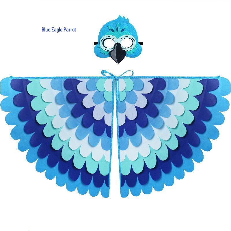 Kinder Vogelvleugels Halloween Kostuum Cape voor Kleuterschool Optredens