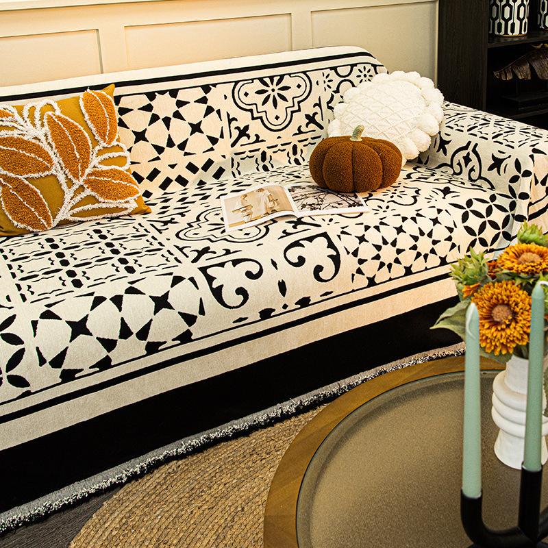 Легкое роскошное полотенце для дивана в стиле ретро — фото 3