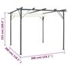 VidaXL Pergola avec toit rétractable Blanc crème 3 x 3 m Acier