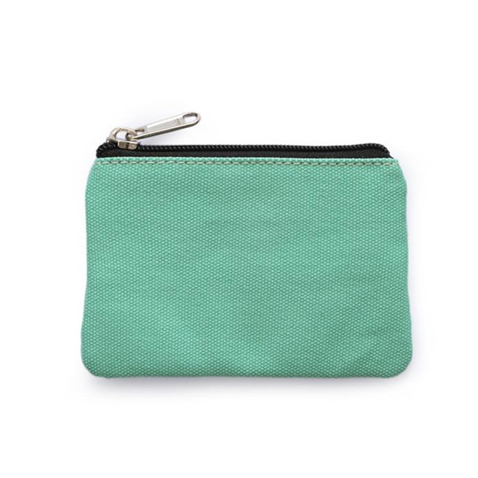 DIY Lerretsveske Glidelås Myntnøkkelveske Kvinner Menn Håndholdt myntveske liten lommebok