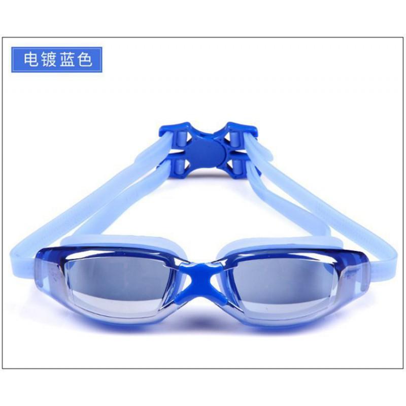 Premium Anti-Fog Waterproof Large-Frame Prescription Non-Prescription Swim Goggles Adults Unisex Black Blue Pink