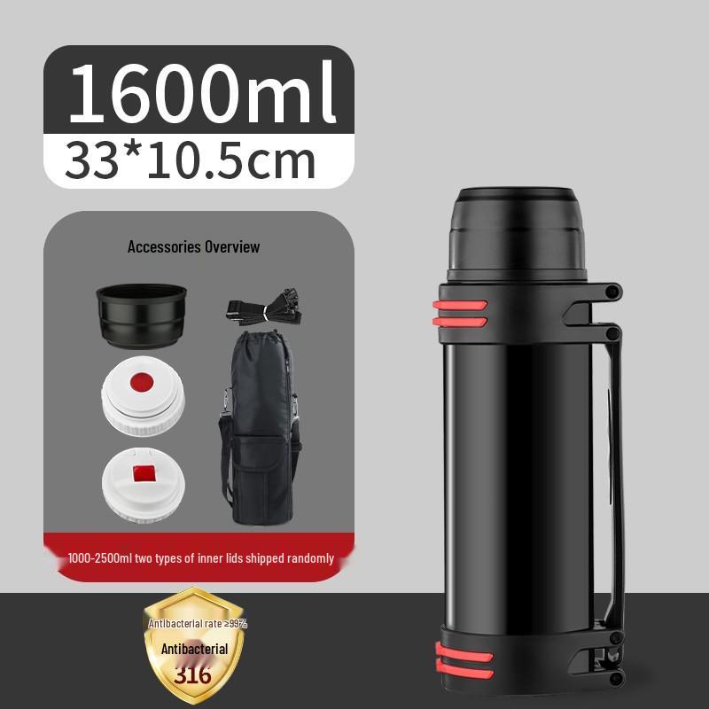 316 Stainless Steel Large Capacity Thermos Flask for Outdoor, Construction, Home Use - Portable Hot Water Bottle for Men and Women