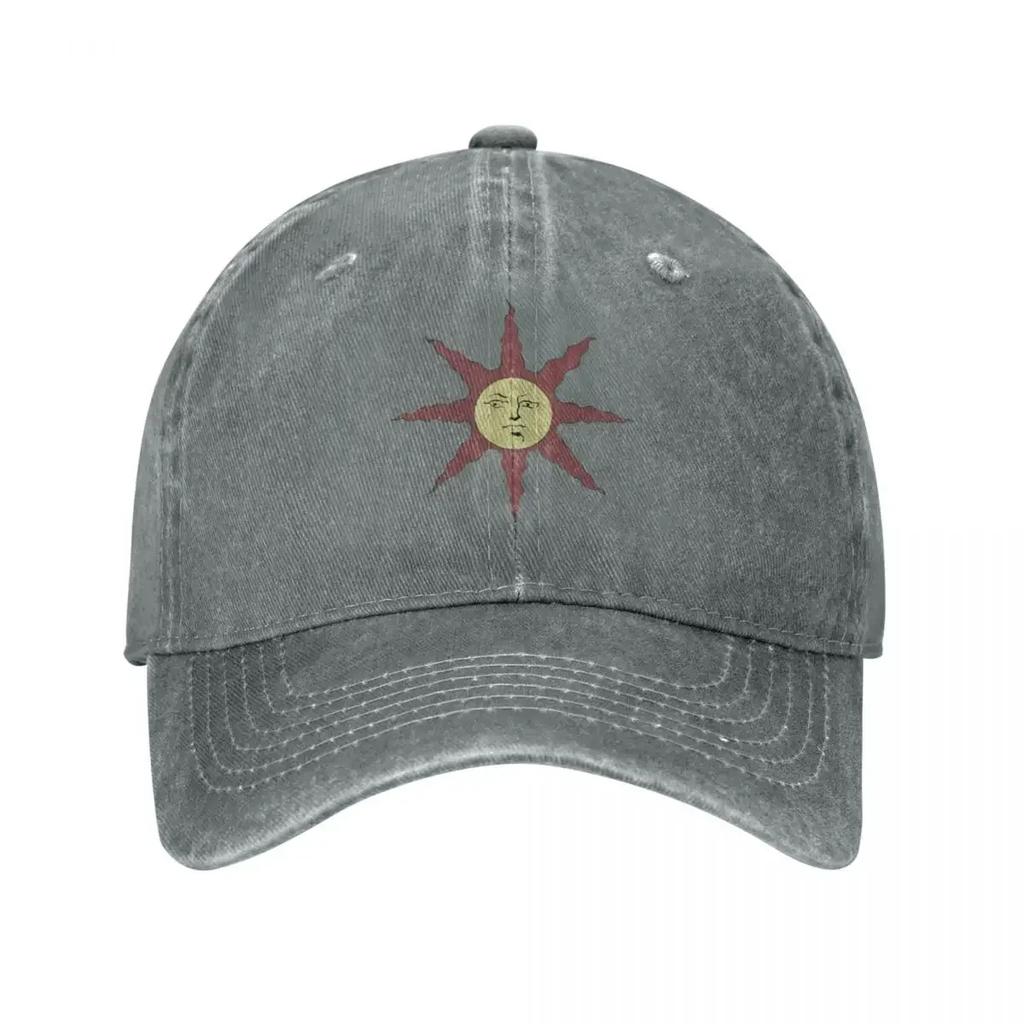 Praise The Sun Baseball Cap Vintage Distressed Washed Dark Souls Game Snapback Cap Unisex Style Outdoor Activities Caps Hat