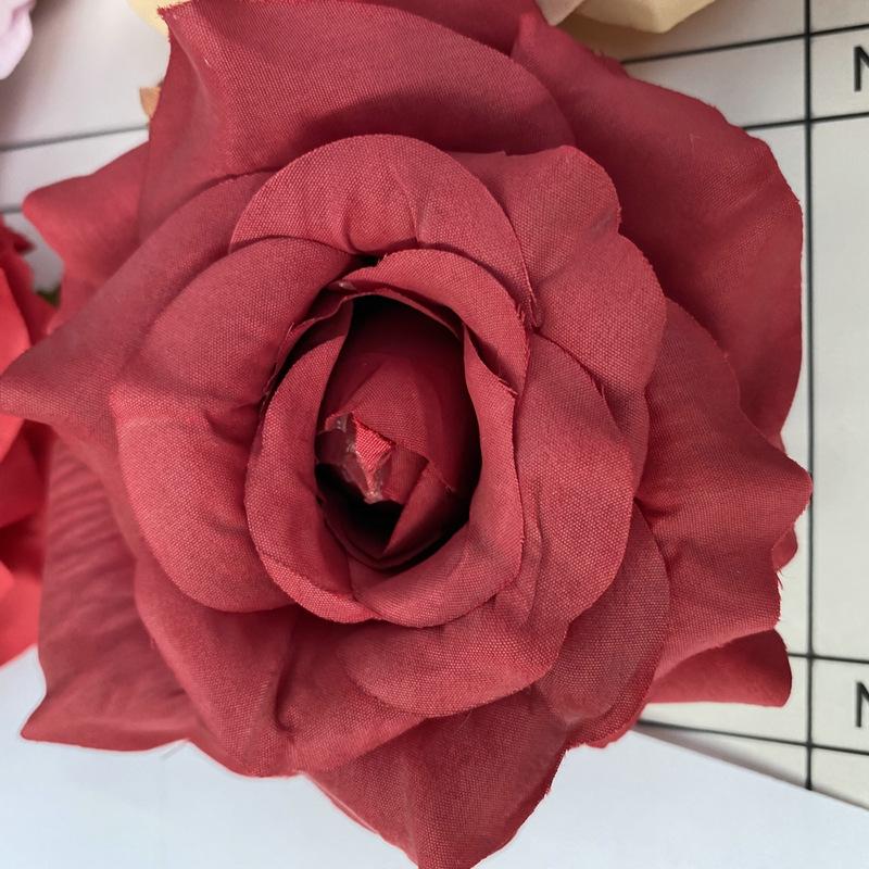 11cm Large Rose Head Imitation Flower Home Garden Potted Wedding Artificial Flower Wall Background Decorative Cloth Flower
