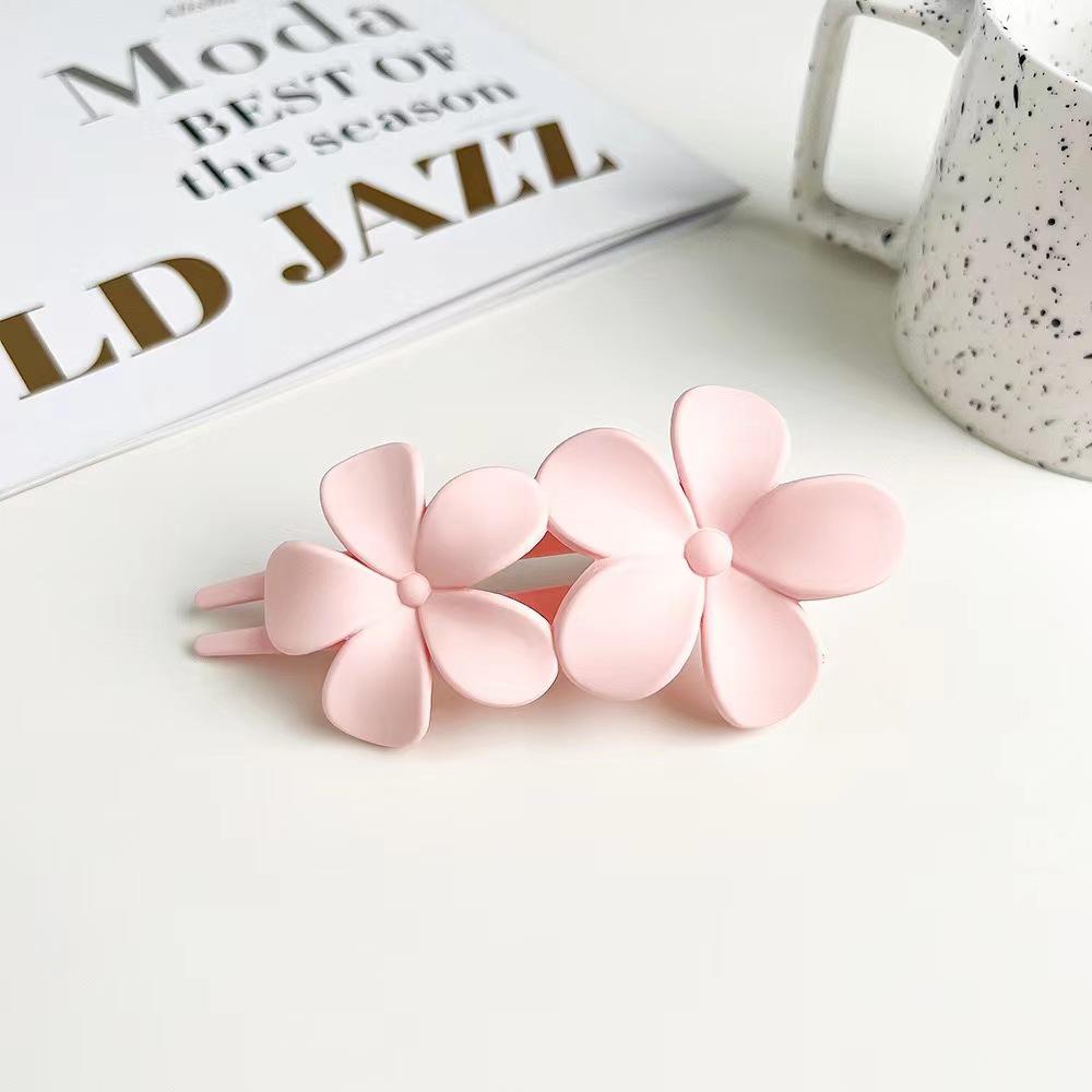 Elegant Matte Flower Updo Duckbill Hair Clip for Women