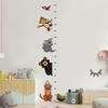 Cartoon Height Measure Wall Sticker For Kids Rooms Child Growth Ruler Stickers Gauge Growth Chart School Decals Nursery Bedroom
