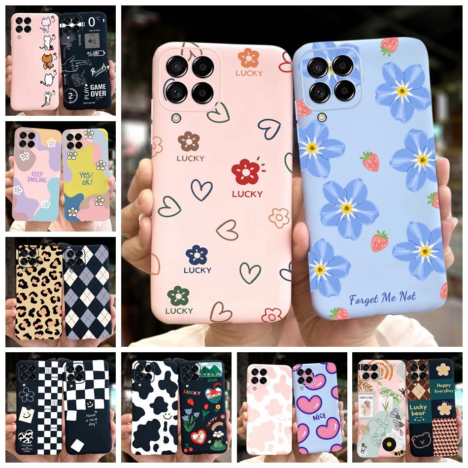 For Samsung Galaxy M53 Phone Case Fashion Cute Pattern Macaroon Silicone Soft Cases For Samsung M53 M33 M22 4G 5G Back Cover
