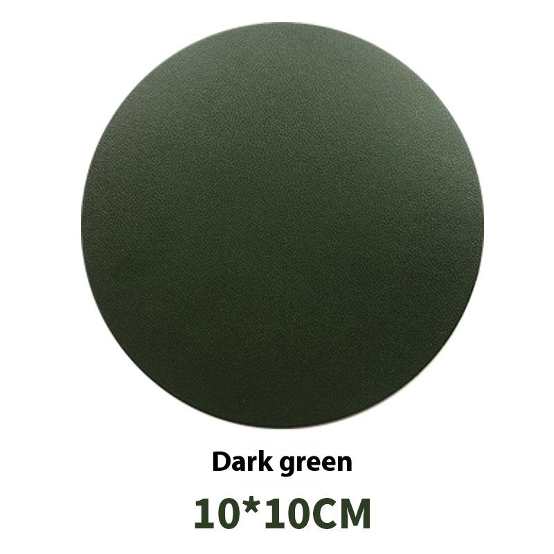 Faux Leather Drink Coaster 3.94in Round Heatproof Cup Mat Tableware Pad Trivet Mat Round Drink Mat Trivet Mats Accessories 6pcs