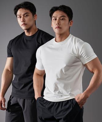 UNTAPPED STUDIO [2Pack] Cool Air Muscle Fit Short Sleeve Plain T-Shirt 3 Colors