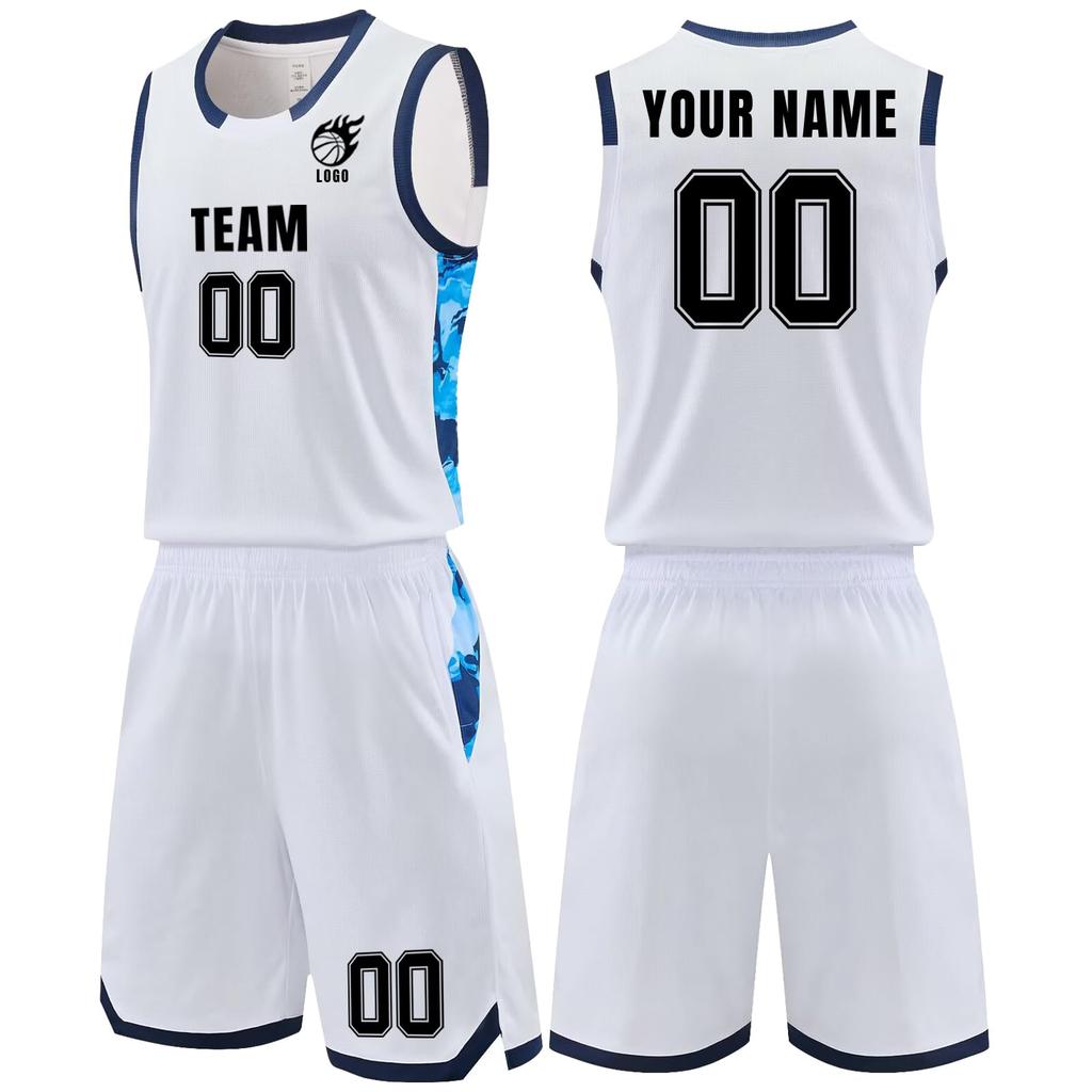 Anpassbares Basketball-Trikot und Shorts-Set Personalisierte Teamuniformen Ärmellose Sportbekleidung Leichtes atmungsaktives Gewebe für Erwachsene und Jugendliche