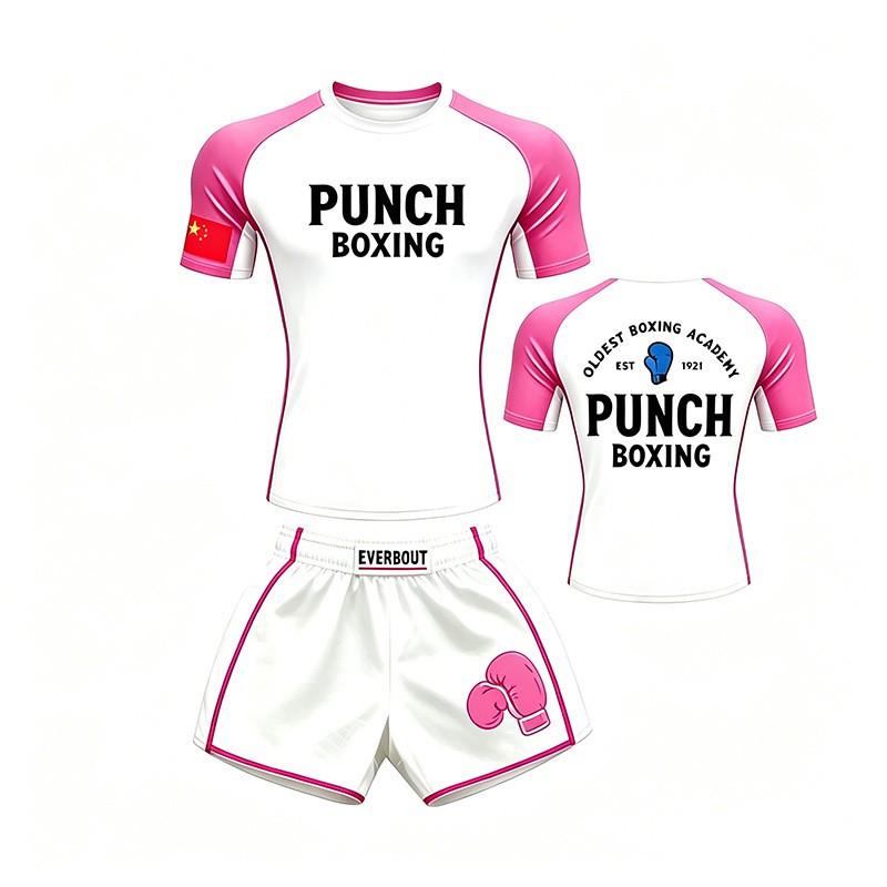 Kids MMA Training Gear Set Short Sleeve Boxing Uniform Muay Thai Kickboxing Combat Sports