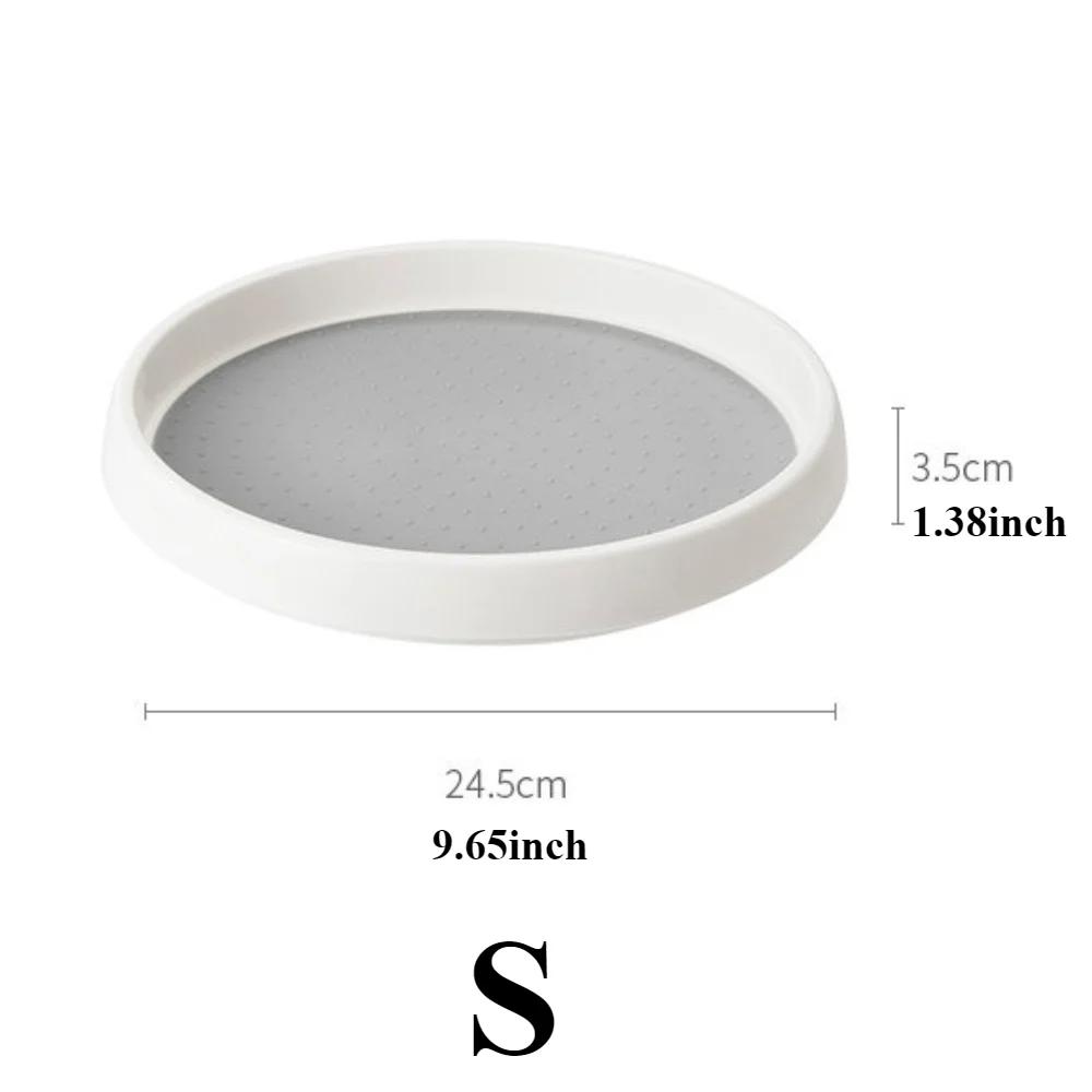 Multi Purpose Storage Tray 360 Degree Rotating Spice Organizer Non-Slip Turntable Shelf Storage for Kitchen Cabinet Condiment
