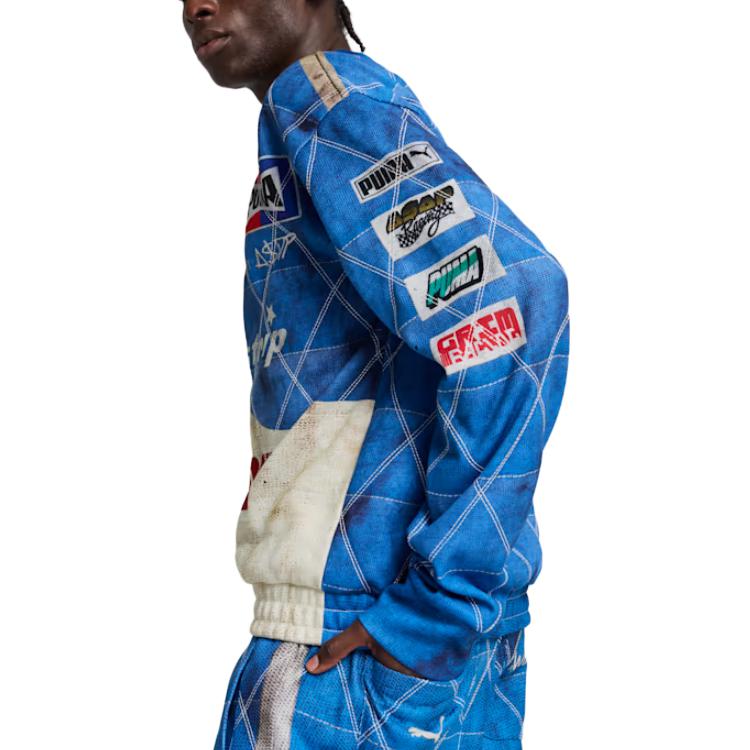 Puma x A$AP ROCKY Quilted Sweatshirt Clyde Royal Unisex Tops Blue 631125-01