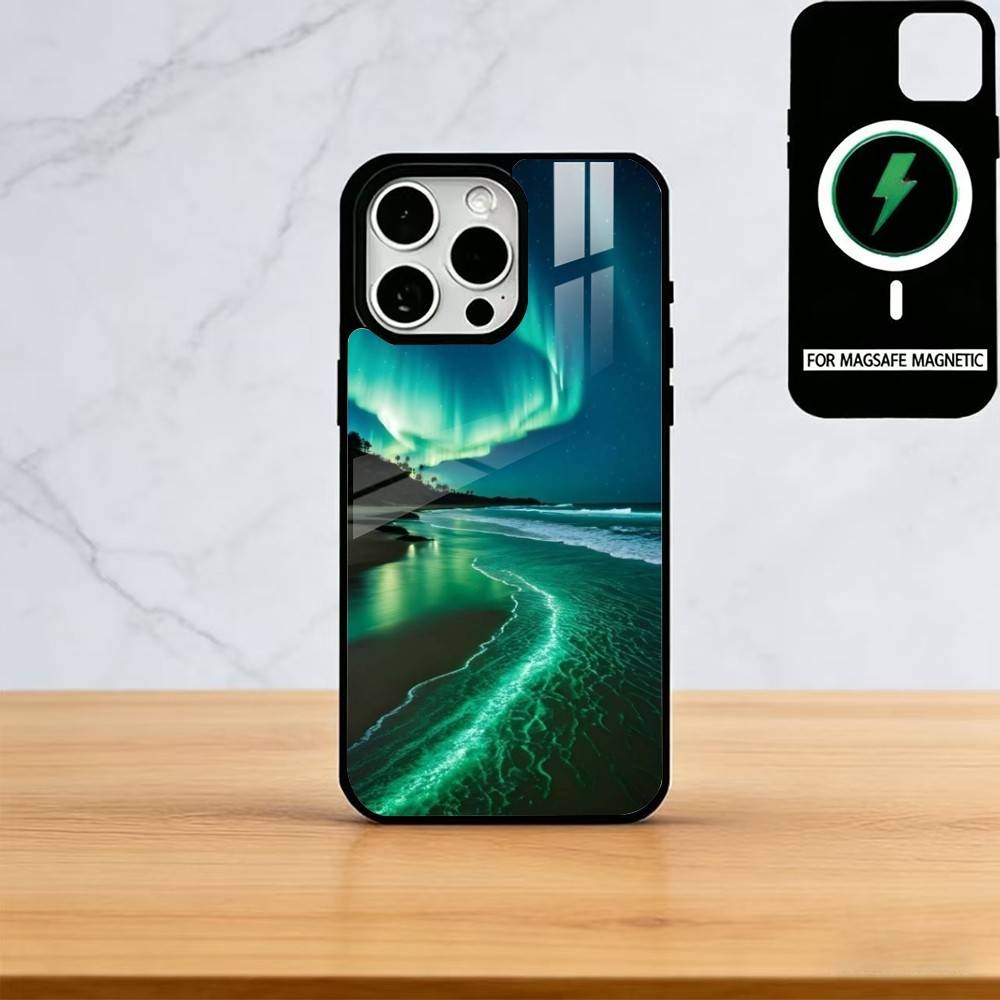 Prime Aurora Borealis Phone Case For iPhone17,16,15,14,13,12,11 Plus,Pro Magnetic For Magsafe Wireless Charging