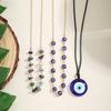 3Pcs Boho Creative Blue Turkish Lucky Evil Eye Pendant Choker Necklace for Women Irregular Bead Chain Y2K Jewelry Accessories