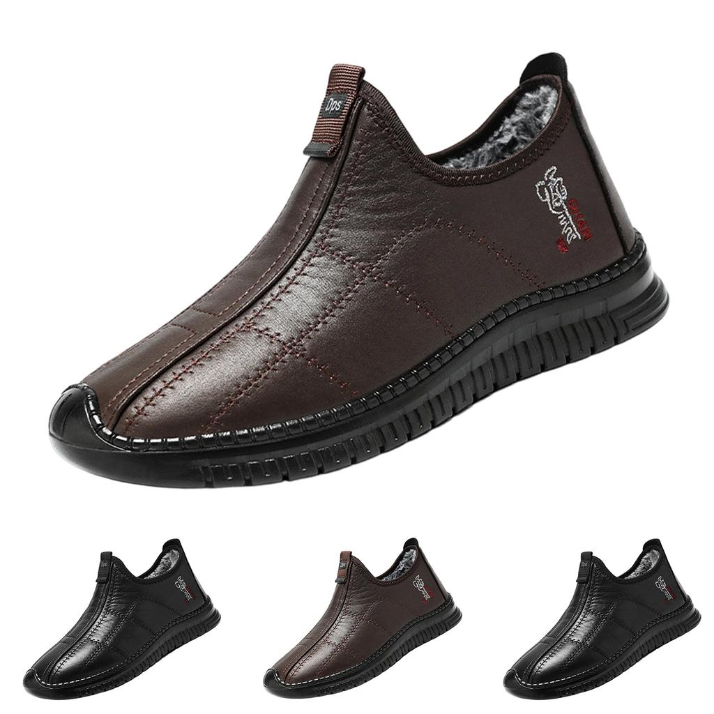 Men's Leather Boots with for Winter Cold Short Boots