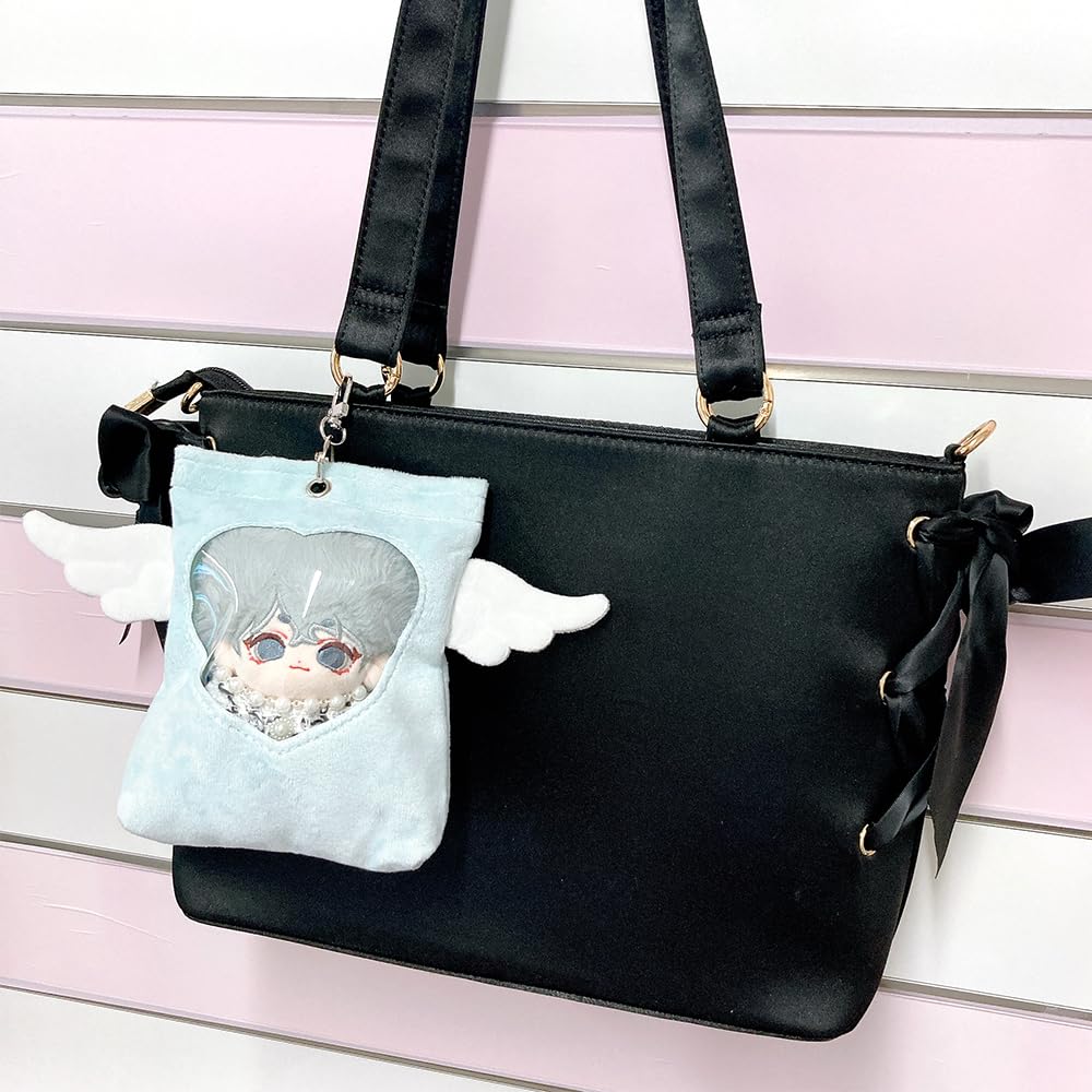 Winged Plush Pouch for 10cm Plush Heart Angel Bag Green Toys, Window, Wings, Transparent, Charm, [Used]