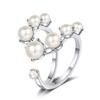 Open Mouth Ring for Women, Sweet and Fresh Double Layered Bracelet Ring with Movable Mouth Geometric Inlay