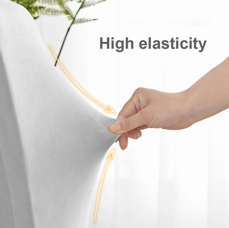 Velvet Fabric Chair Cover for Dining Room Wedding Hotel Banquet Soft & Comfortable Spandex Stretch Chair Covers  Home Decor Seat