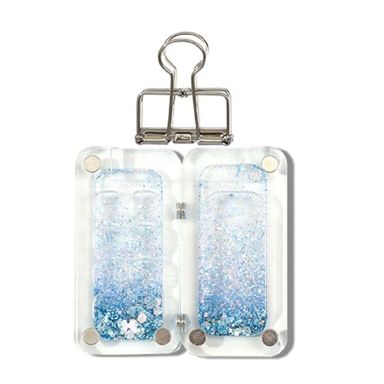 

Transparent Flow Sand Texture Painting Palette Acrylic Magnetic Base Mini Portable Tool For Studio Watercolor Blending Needs синій