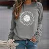 Women's Sweater Crew Neck Casual Loose Pullover Printed Long Sleeve Comfortable Long Sleeve T-Shirt