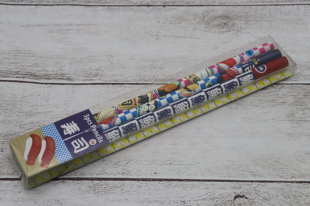 Castle Enterprises Sushi Pencil Set 3-Piece (20-Pack) [Japanese Souvenir/Festival/Event/Children's Party/New Year's/Christmas/Obon]