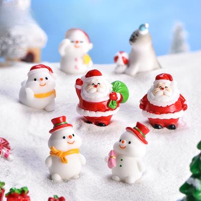 Santa Claus Cute Snowman Micro-landscape Bonsai Decoration Snow Scene OrnamentsSea Lion Christmas Ornaments