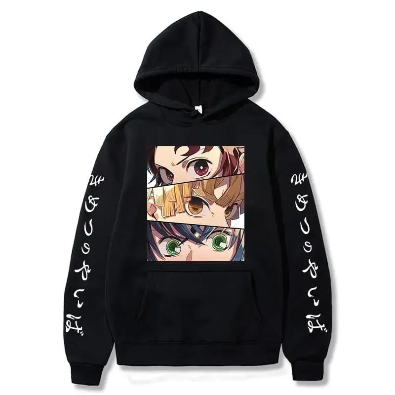 Anime Hoodies Men Autumn Winter Long Sleeve Harajuku Unisex Pullover Fashion Casual Hooded Sweatshirts Tops