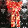 Tree Christmas Exquisite Lighted Bow Hanging Decoration In Classic American Style