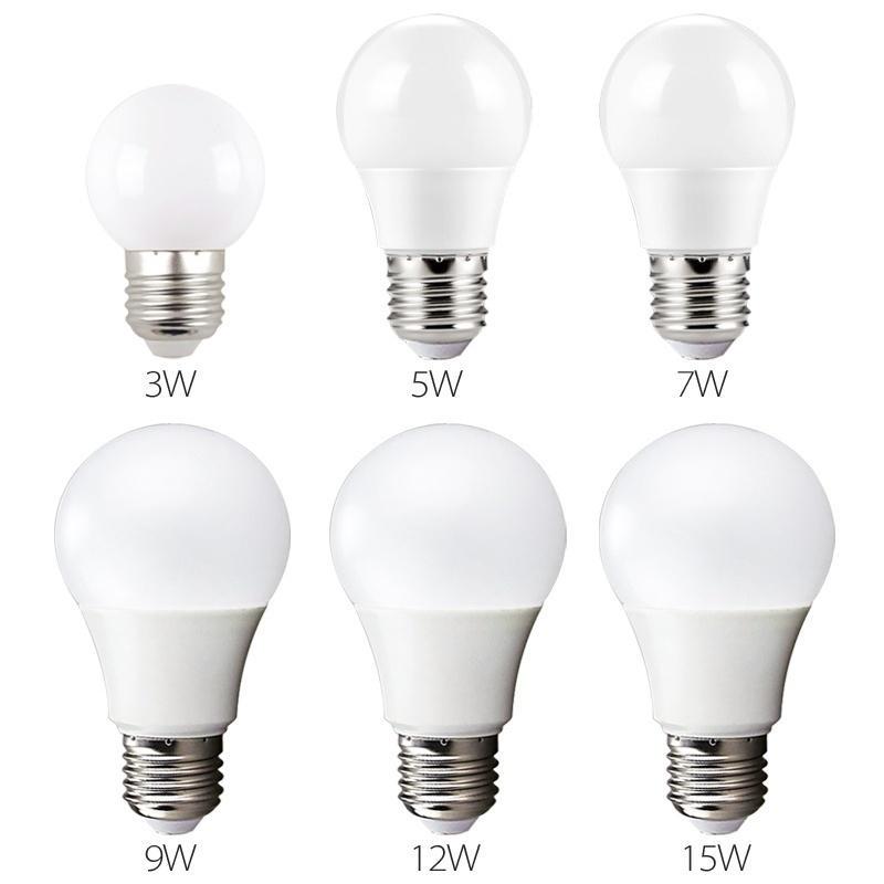 Buy 5pcs LED Bulb E27/ E14 3W 5W 7W 9W 12W 15W 18W Smart IC LED Light ...