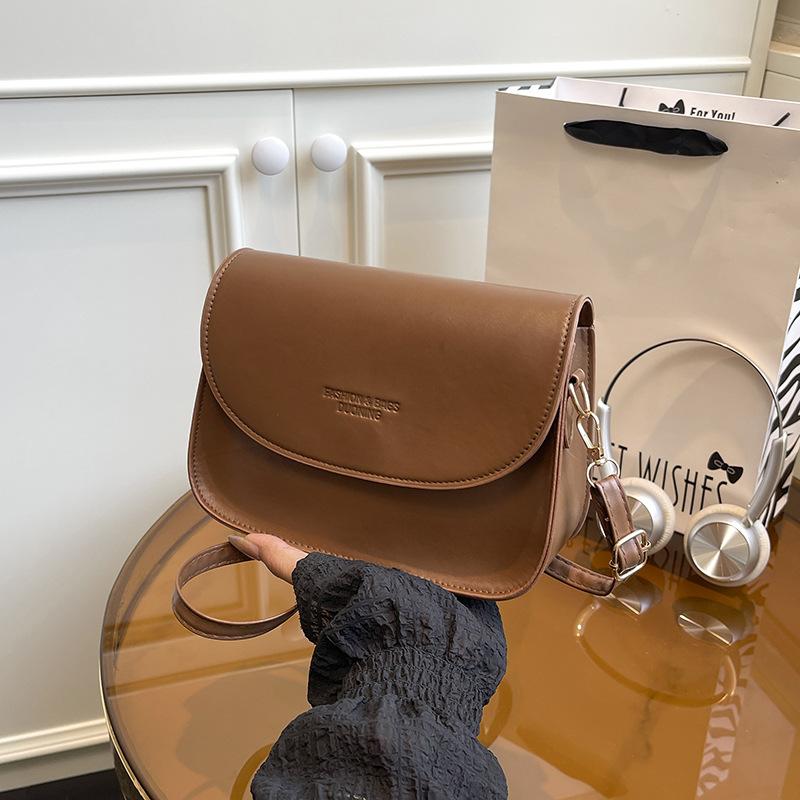 Fashionable Retro Simple Texture Fashionable Texture Crossbody Single-shoulder Small Square Women's Bag