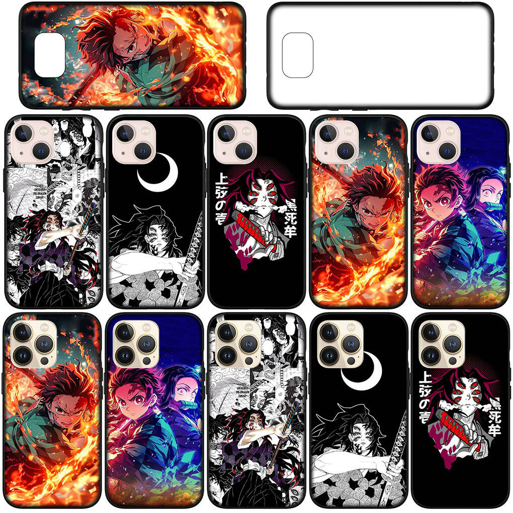 for Samsung Galaxy S25 S24 S23 iPhone 17 16 15 Xiaomi Redmi Note 14 13 12 11 Plus Pro Max Case Kamado Tanjiro Demon Slayer Kokushibo OPPO Huawei Cover