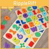 Wooden Alphabet Puzzle Blocks For Kids Educational Toy With Diy Shape Matching For Early Learning