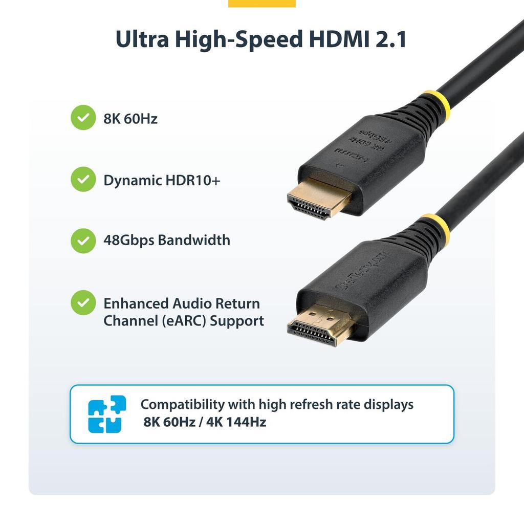 HDMI Cable Startech HDMI21-CBL-8K60-5M Black 5 m