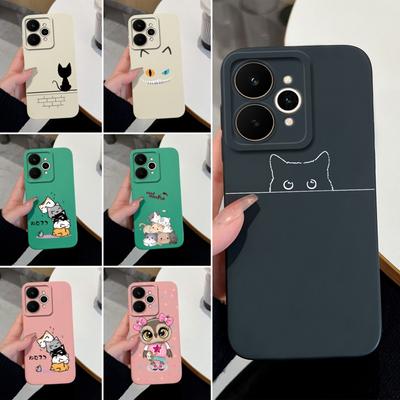 Pro Realme 15 C33 C35 C25Y Note 70 70T 15T 15X C21Y C71 C73 Měkký silikonový kryt na telefon Vzor kresleného kotěte Ochranný kryt proti pádu Pro Realme Capa