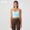 Lu Same Sports Vest Female Outwear Semi-Fixed One-Piece Cup Bubble Wrap Push up Sports Bra Workout Yoga Vest